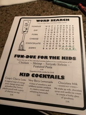 Photo of The Melting Pot - Coral Springs, FL, US. Kids menu options
