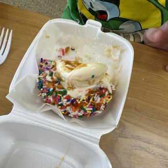 The Donut Experiment - Donut Sundae with caramel. - Donuts Near Me - Fort Wayne, Indiana The Donut Experiment - Donut Sundae with caramel. - Donuts Near Me - Fort Wayne, Indiana