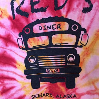 Red's Burgers - Sit on the bus ... it's cool!! - Burgers Near Me - Seward, Alaska