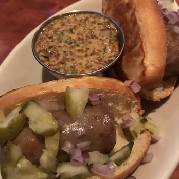 Weber Grill Restaurant - Mini brat bar bite - Steakhouses Near Me - Indianapolis, Indiana Weber Grill Restaurant - Mini brat bar bite - Steakhouses Near Me - Indianapolis, Indiana