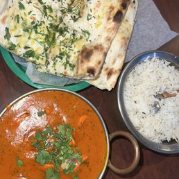 Chicken Tikka Masala, Rice,Garlic Naan Chicken Tikka Masala, Rice,Garlic Naan