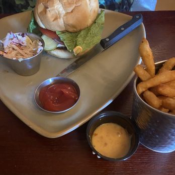 Mean Deans Local Kitchen - Gouda Burger with Fries and Slaw. - Soup Near Me - Bradenton, Florida