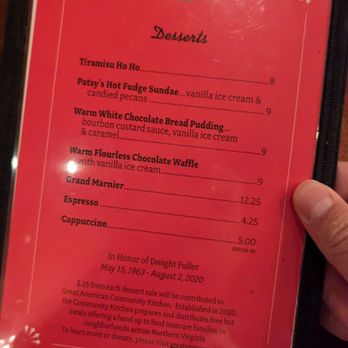 Ozzie's Good Eats - Dessert Menu - American Near Me - Fairfax, Virginia