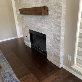 Bryant General Construction - Family room wood and fireplace with custom mantel. - General Contractors Near Me