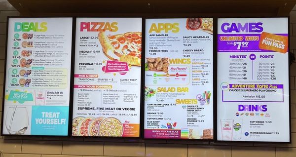 Menu photo 3 Chuck E. Cheese Fairfield, CA