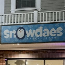 Snowdaes - The Snowdaes Exterior Sign, There's Free Parking @ Snowdaes in Lowell MA. They specialize in Shaved Snow Desserts.