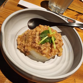 Bar Uerukamu - Radish with ground chicken and miso - Japanese Near Me - Los Angeles, California