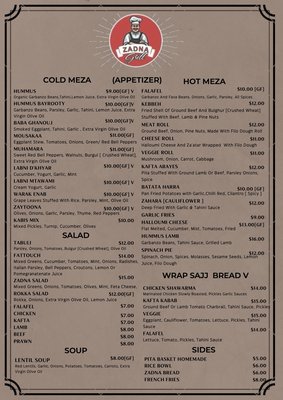 Menu photo 7 Zadna Grill Redwood City, CA