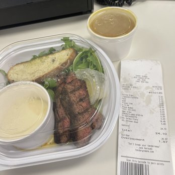 Tender Greens - Steak Plate received and receipt that it should be salmon. - New American Near Me - Irvine, California Tender Greens - Steak Plate received and receipt that it should be salmon. - New American Near Me - Irvine, California