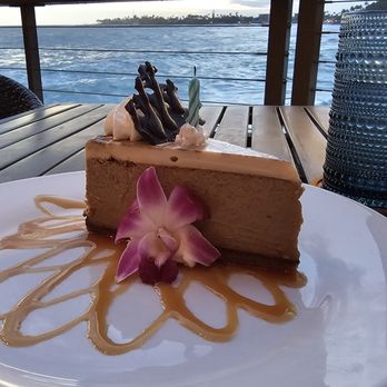 Huggo's Restaurant - My birthday coffee cheesecake. - Seafood Near Me - Kailua-Kona, Hawaii Huggo's Restaurant - My birthday coffee cheesecake. - Seafood Near Me - Kailua-Kona, Hawaii