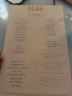 Menu photo 1 Mirabella Miami Beach, FL Menu photo 1 Mirabella Miami Beach, FL