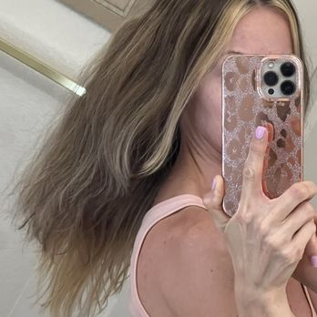 True Aveda Salon - AFTER. I'm still really upset my hair is now so short. - Hair Extensions Near Me - Las Vegas, Nevada