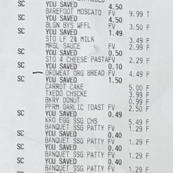 Smith's - My receipt. 3 items were incorrectly priced. Every week I have to go to customer service to get MY money back