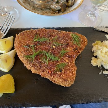 Von Bismarck - Tuna schnitzel. I didn't miss the gravy...it was perfect. - German Near Me - Reno, Nevada