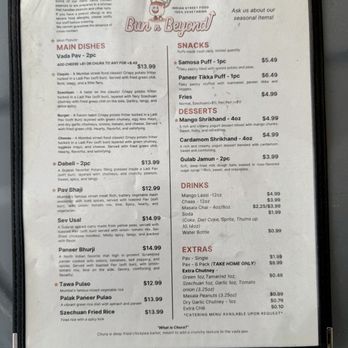 Bun N Beyond - Menu - Indian Near Me - Redmond, Washington Bun N Beyond - Menu - Indian Near Me - Redmond, Washington