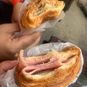 GREY Cafe - Ham & Cheese Croissant Almond Croissant - Cafes Near Me - Flushing, New York GREY Cafe - Ham & Cheese Croissant Almond Croissant - Cafes Near Me - Flushing, New York