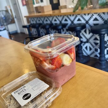 Salud Juice - Acai bowl - protein bites. Yum! - Juice Bars & Smoothies Near Me - Long Beach, California Salud Juice - Acai bowl - protein bites. Yum! - Juice Bars & Smoothies Near Me - Long Beach, California