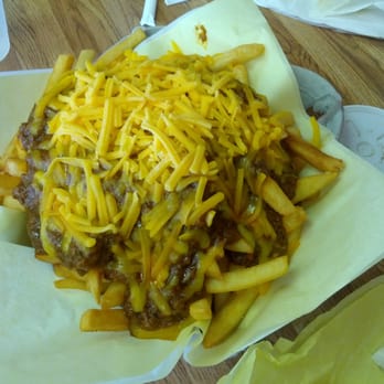 The Hat - Chili Cheese Fries for about $5. After a little bit of time the cheese ends up melting completely. Large enough to share! - American Near Me - Temple City, California