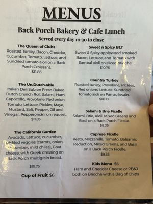 Menu photo 4 Back Porch Bakery Atascadero, CA Menu photo 4 Back Porch Bakery Atascadero, CA