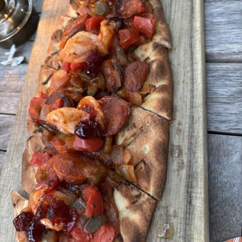 Tasca - Shrimp flatbread - Spanish Near Me - New York, New York Tasca - Shrimp flatbread - Spanish Near Me - New York, New York