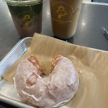 Blackline Coffee & Donuts - Strawberry Matcha, Cold Brew, OG donut - Coffee & Tea Near Me - Webster, Texas