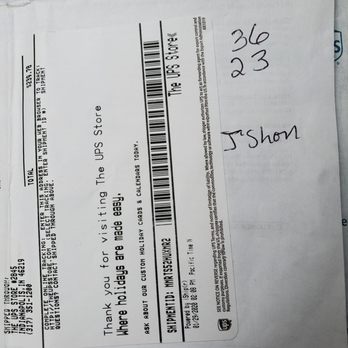 The UPS Store - Actual weights when weighted by employee J'Shon who was a great help - Printing Services Near Me - Indianapolis, Indiana