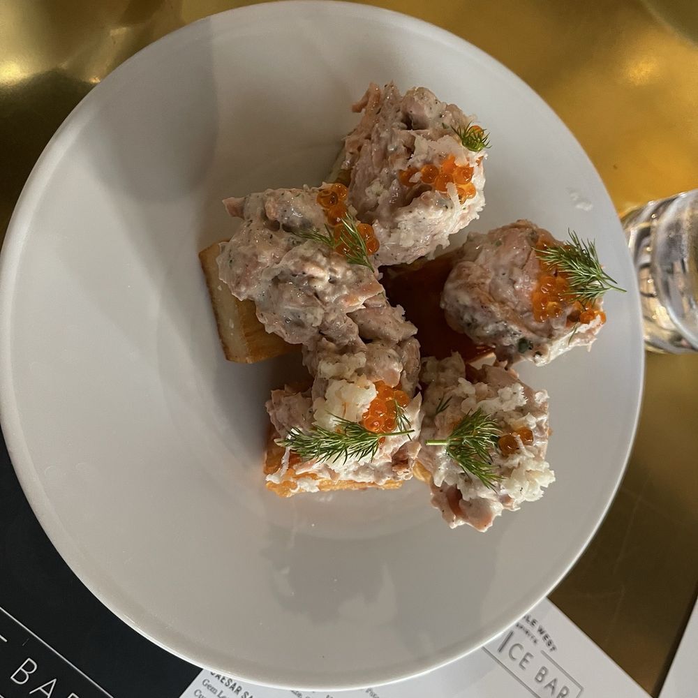 Service Bar - Pastrami smoked trout on potato - New American Near Me - Columbus, Ohio
