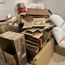 Jams Junk Removal Services - Bunch of moving boxes we needed to get rid of.