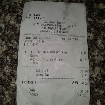 Ono Hawaiian BBQ - Hawaiian Near Me - Van Nuys, California