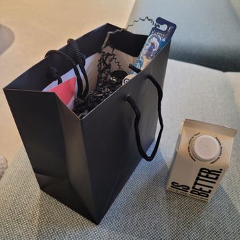 Dentologie - Nice bag of dental hygiene treats and boxed water offered - General Dentistry Near Me - Seattle, Washington