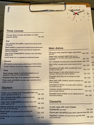 Menu photo 3 Kuchyň Praha 1, PR Menu photo 3 Kuchyň Praha 1, PR