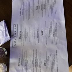 Woodward Tavern - Menu