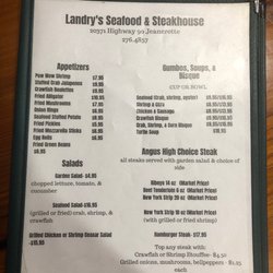 Landry's Seafood and Steakhouse of Jeanerette - Menu