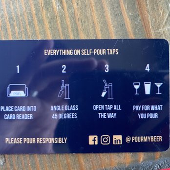 Odd BBQ - The back of the Ono Brewing Company Tab card explaining how to pour. - New American Near Me - Chantilly, Virginia Odd BBQ - The back of the Ono Brewing Company Tab card explaining how to pour. - New American Near Me - Chantilly, Virginia