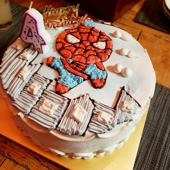 Nini Bakery - Spiderman Birthday Cake with Mango & pudding inside. - Bakeries Near Me - Rowland Heights, California