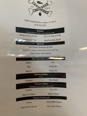 Menu photo 4 Crossroad Hot Chicken  Tampa, FL