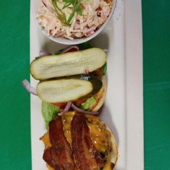 The Fox Goes Free - Montreal Burger w/ cole slaw - Pubs Near Me - Pickering, Ontario The Fox Goes Free - Montreal Burger w/ cole slaw - Pubs Near Me - Pickering, Ontario