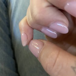 Fusion Nails - There's the nail and then the tip is smaller than her nail?
