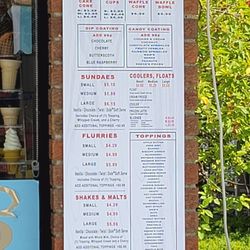 Summer Sundae’s - This is the menu.