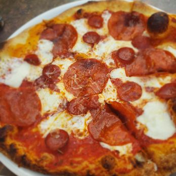 Charred - Double pepperoni pizza - Pizza Near Me - Midlothian, Virginia Charred - Double pepperoni pizza - Pizza Near Me - Midlothian, Virginia