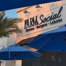 Outdoor sign and patio Outdoor sign and patio