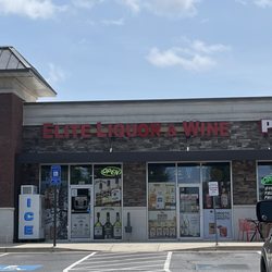 Elite Liquor and Wine - Outside of store entrance