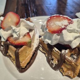 Nutella stuffed waffle