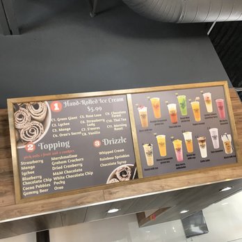 Moom Muum  - Rolled ice cream menu - Thai Near Me - Dallas, Texas