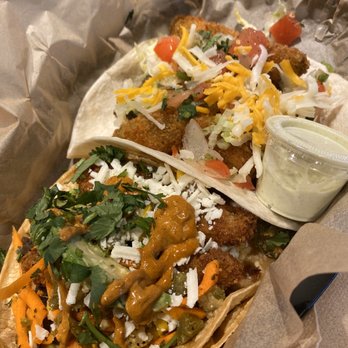 Torchy's Tacos - Fried Avocado on Flour tortilla and Independent on Corn tortilla...pretty good but nothing special! - Tacos Near Me - Houston, Texas Torchy's Tacos - Fried Avocado on Flour tortilla and Independent on Corn tortilla...pretty good but nothing special! - Tacos Near Me - Houston, Texas