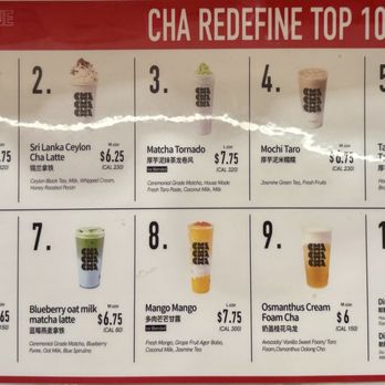 Cha Redefine - Menu (May 2025) - Tea Rooms Near Me - Costa Mesa, California