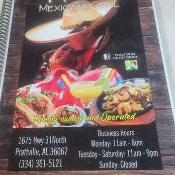 El Mariachi Mexican Restaurant - Business hours location - Mexican Near Me - Prattville, Alabama