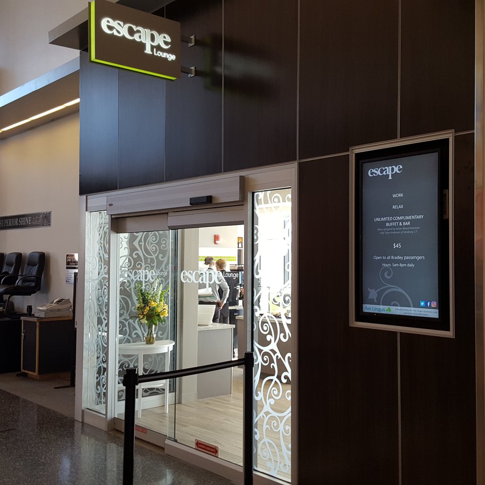 Escape Lounge - Main Entrance - Airport Lounges Near Me - Windsor Locks, Connecticut Escape Lounge - Main Entrance - Airport Lounges Near Me - Windsor Locks, Connecticut