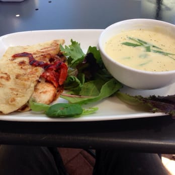 Fuzio Universal Bistro - Potato Leek Soup and "panini" lunch. - New American Near Me - Modesto, California Fuzio Universal Bistro - Potato Leek Soup and "panini" lunch. - New American Near Me - Modesto, California