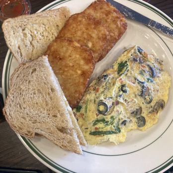 Java Day Cafe - 3. Western Omelet Platter with toast and hash browns (nice and crispy and not oily). You can also get it with French fries or home fries. - Coffee & Tea Near Me - Flushing, New York Java Day Cafe - 3. Western Omelet Platter with toast and hash browns (nice and crispy and not oily). You can also get it with French fries or home fries. - Coffee & Tea Near Me - Flushing, New York
